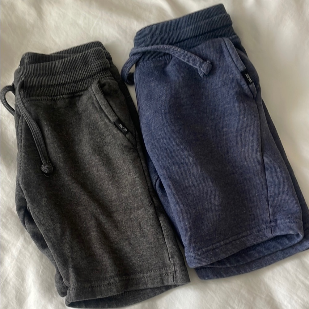 Joe’s Gray and Blue Athletic Shorts with Elastic Waistband
